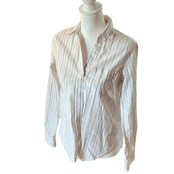 GAP long sleeve pink grey v neck button up womens size small - Picture 3 of 9